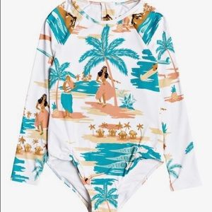 ROXY GIRLS SIZE 10 RASHGUARD ONE PIECE